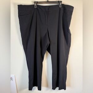 Lane Bryant Black Straight Leg Dress Pants Plus Petite 28P High Rise Work Career